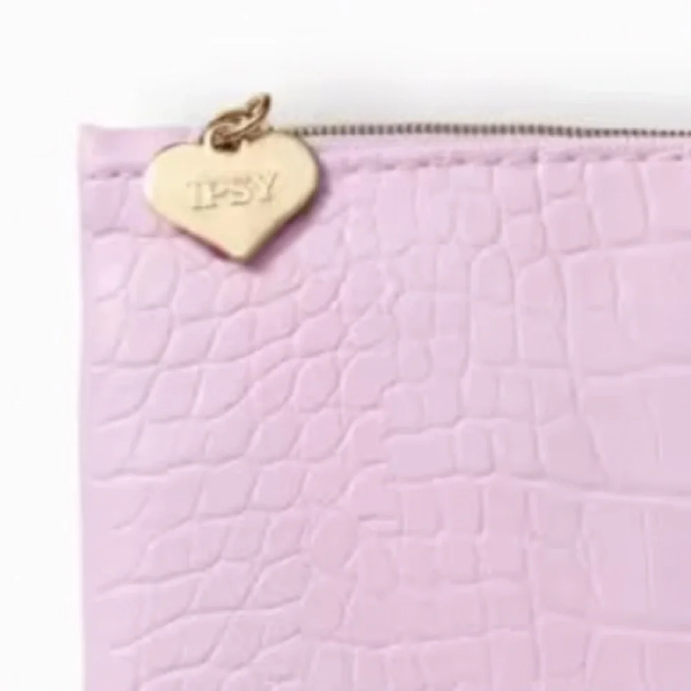 Ipsy ‘Self Love’ Light Pink Embossed Cosmetic Glam Bag